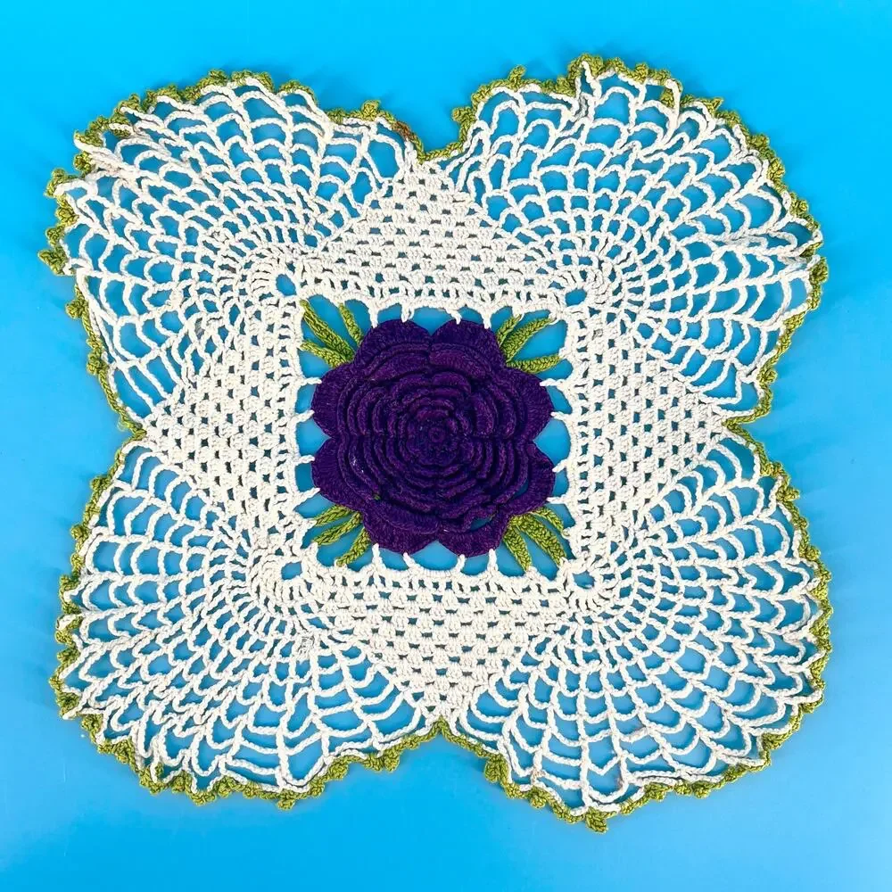 70s Crochet Doily Cottage 1970s Vintage